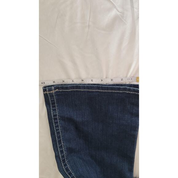 Ariat REAL Jeans Womens 34R Blue Mid Rise Boot Cut Stretch Spitfire Western - Picture 14 of 15